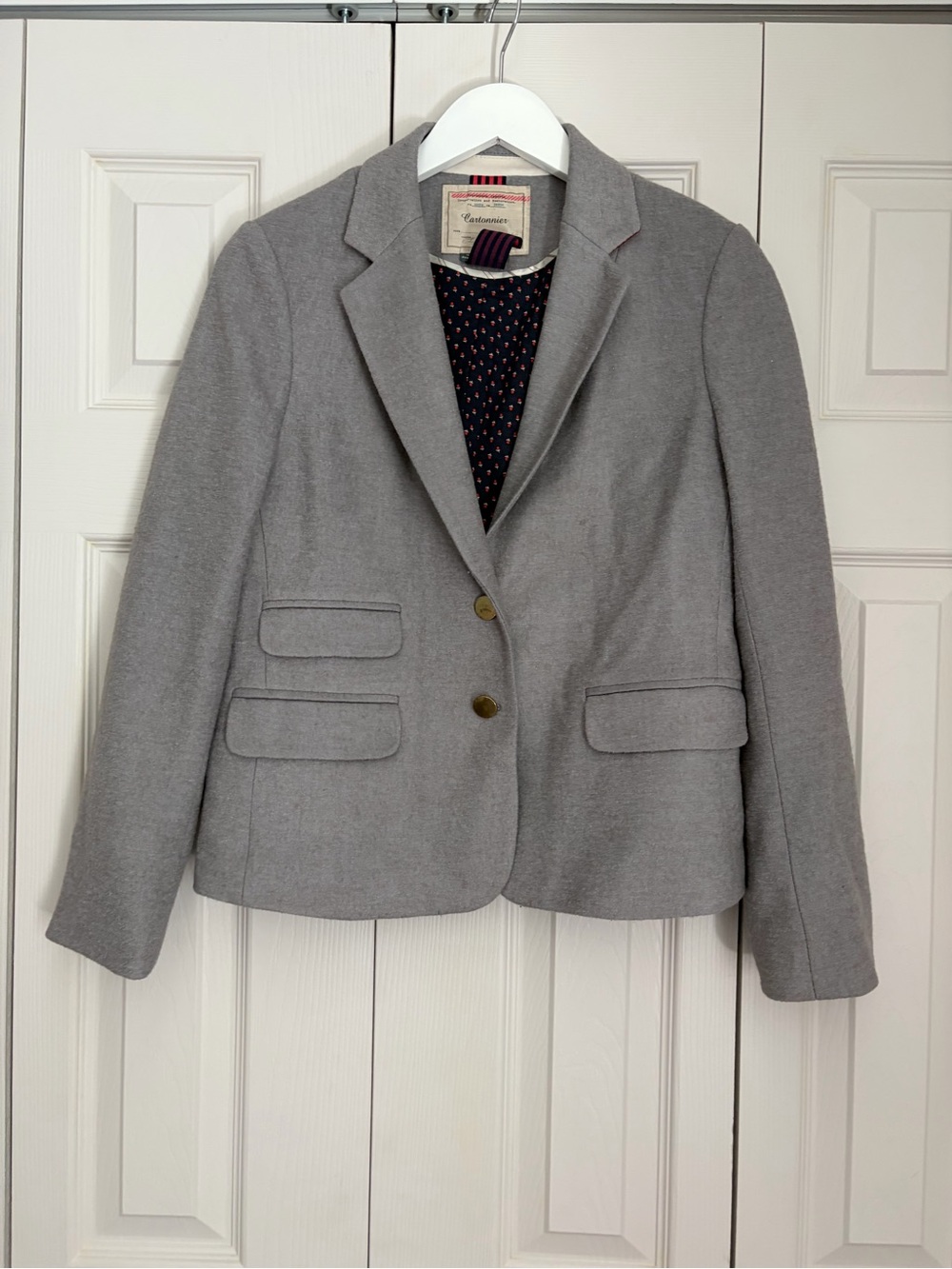 Cartonnier Urban Outfitters Light Gray Single-Breasted Two Button Blazer Sz 8